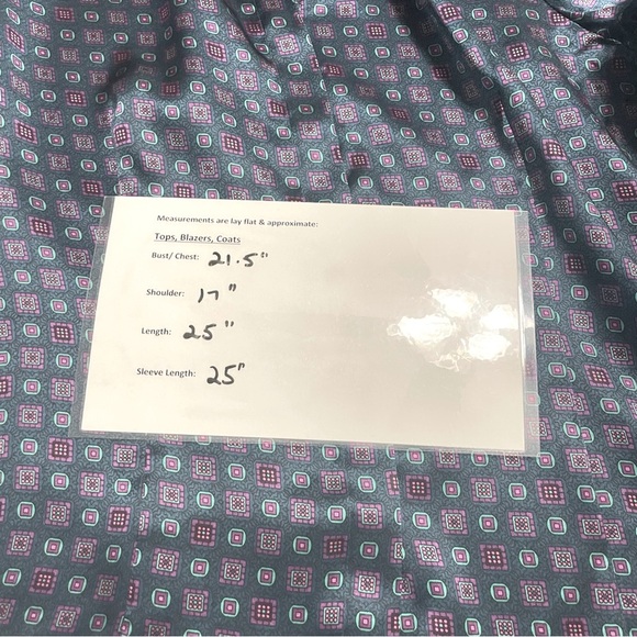 Alfani 100% Silk Blouse Women’s Size 16 Geometric Print Button Down Long Sleeve - Picture 8 of 10